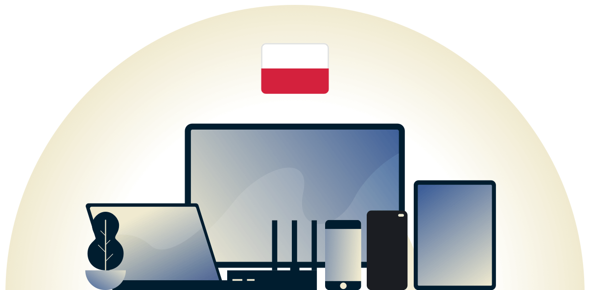 VPN for Polen som beskytter en rekke enheter.